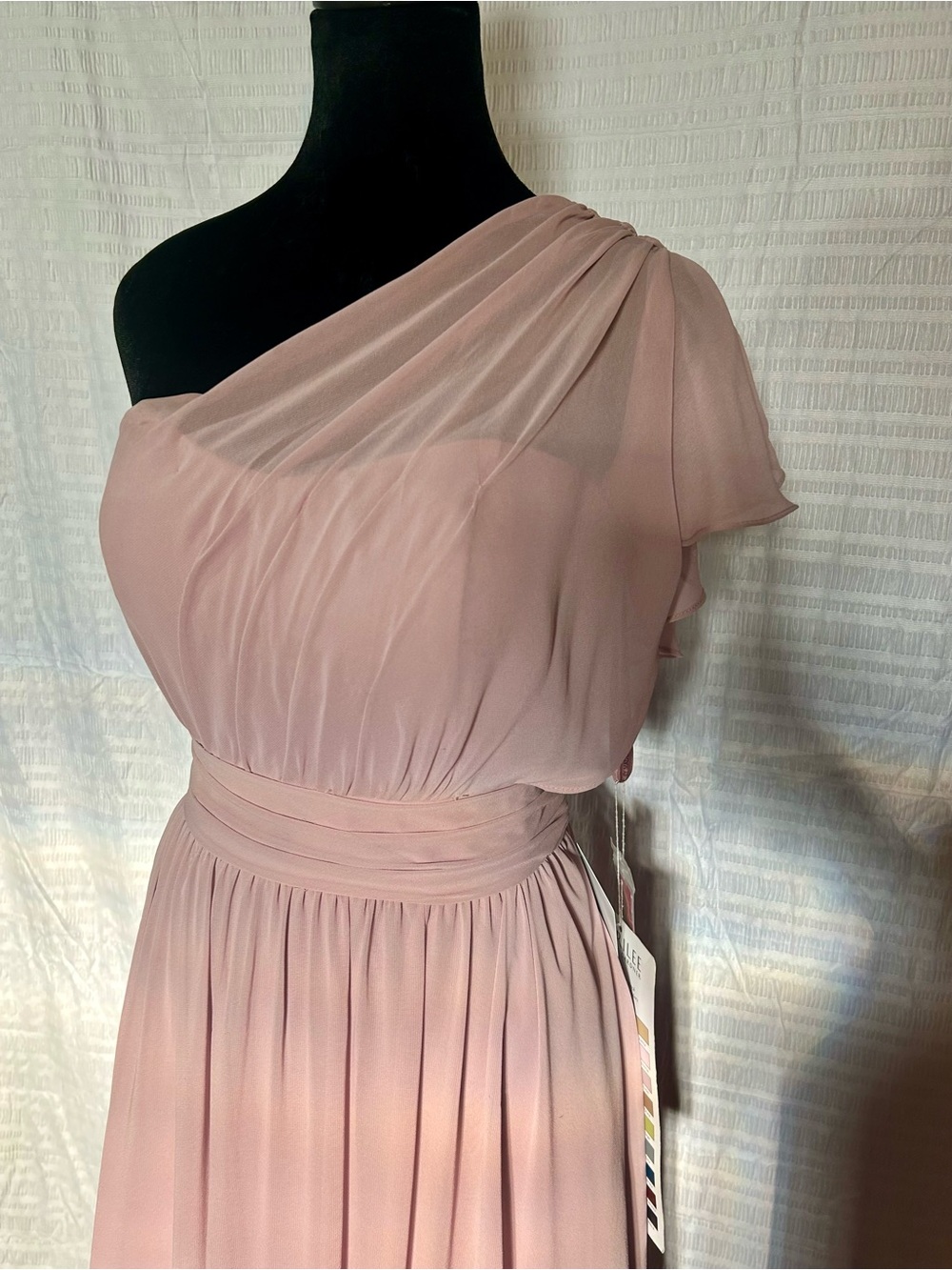 Mori Lee One-Shoulder Desert Rose Dress